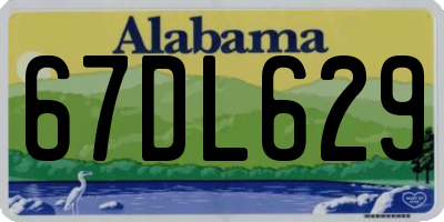 AL license plate 67DL629