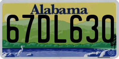 AL license plate 67DL630