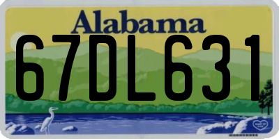 AL license plate 67DL631