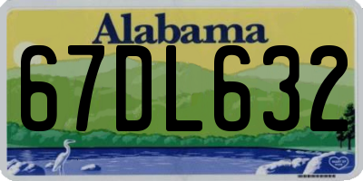 AL license plate 67DL632