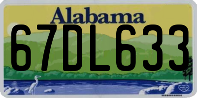 AL license plate 67DL633