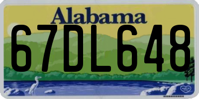 AL license plate 67DL648