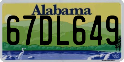 AL license plate 67DL649