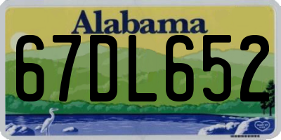 AL license plate 67DL652