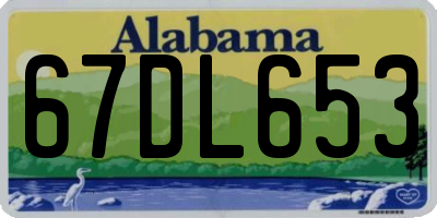 AL license plate 67DL653