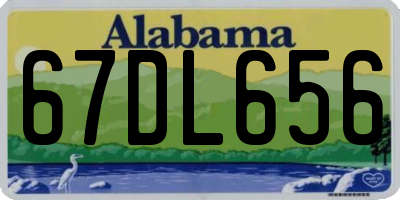 AL license plate 67DL656