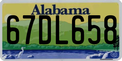 AL license plate 67DL658