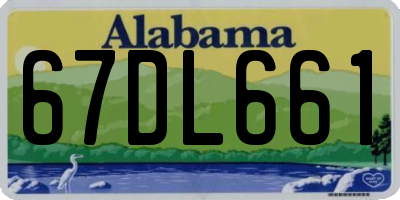 AL license plate 67DL661