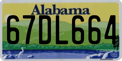 AL license plate 67DL664