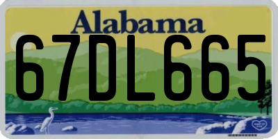 AL license plate 67DL665