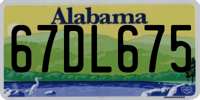 AL license plate 67DL675