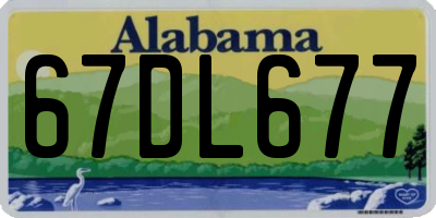AL license plate 67DL677