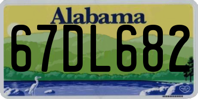 AL license plate 67DL682