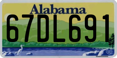 AL license plate 67DL691