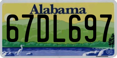 AL license plate 67DL697
