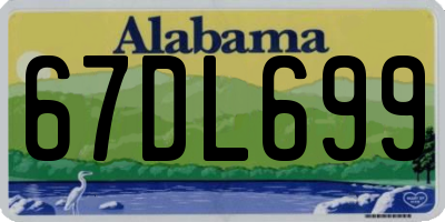 AL license plate 67DL699