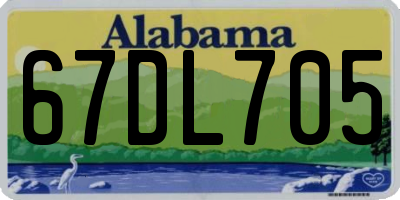 AL license plate 67DL705