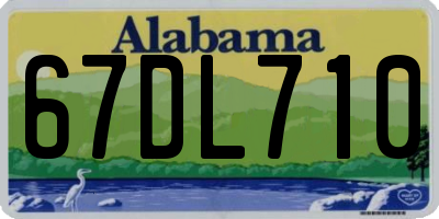 AL license plate 67DL710