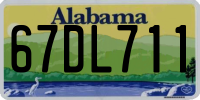 AL license plate 67DL711