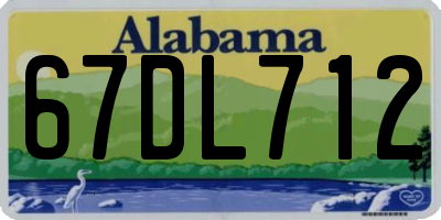 AL license plate 67DL712