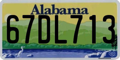 AL license plate 67DL713