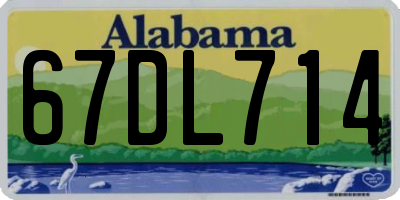 AL license plate 67DL714