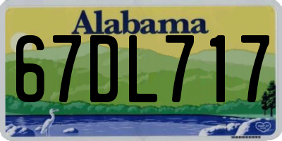 AL license plate 67DL717