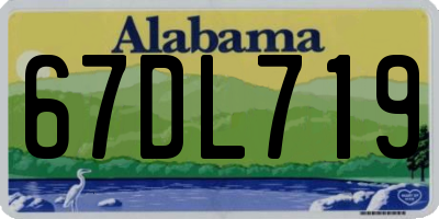 AL license plate 67DL719