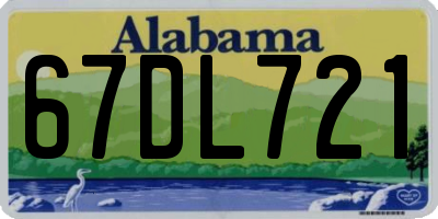 AL license plate 67DL721