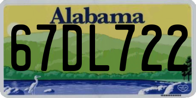 AL license plate 67DL722