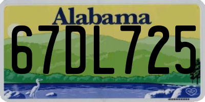 AL license plate 67DL725