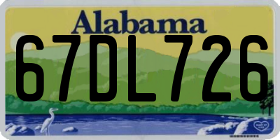 AL license plate 67DL726
