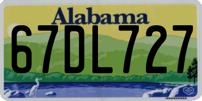 AL license plate 67DL727
