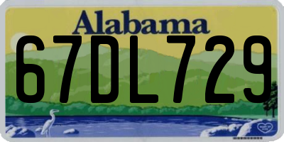 AL license plate 67DL729