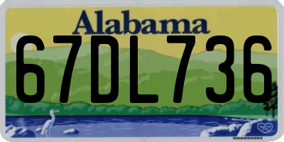 AL license plate 67DL736