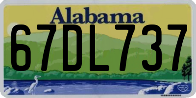 AL license plate 67DL737