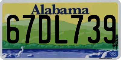 AL license plate 67DL739