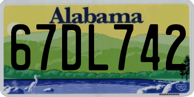 AL license plate 67DL742