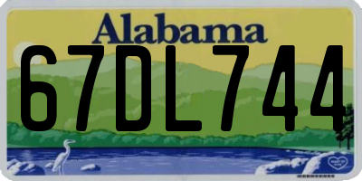 AL license plate 67DL744