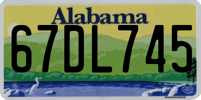 AL license plate 67DL745