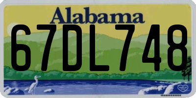 AL license plate 67DL748