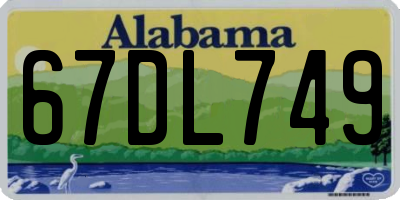 AL license plate 67DL749