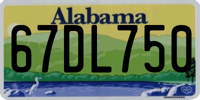 AL license plate 67DL750
