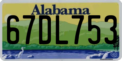 AL license plate 67DL753