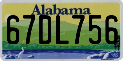 AL license plate 67DL756