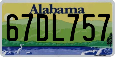 AL license plate 67DL757