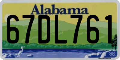 AL license plate 67DL761