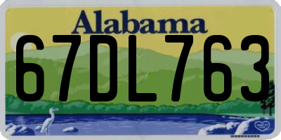 AL license plate 67DL763