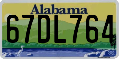 AL license plate 67DL764