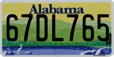 AL license plate 67DL765